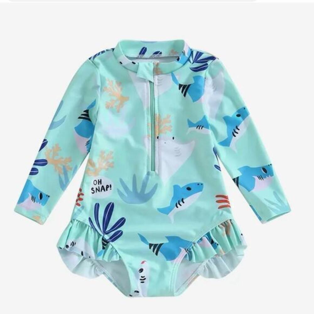 New girls long sleeve bathing suit 4-5 years